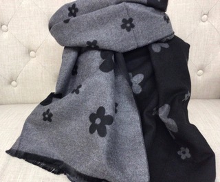 Foulard réversible / imprimé fleurs - 10824G - 