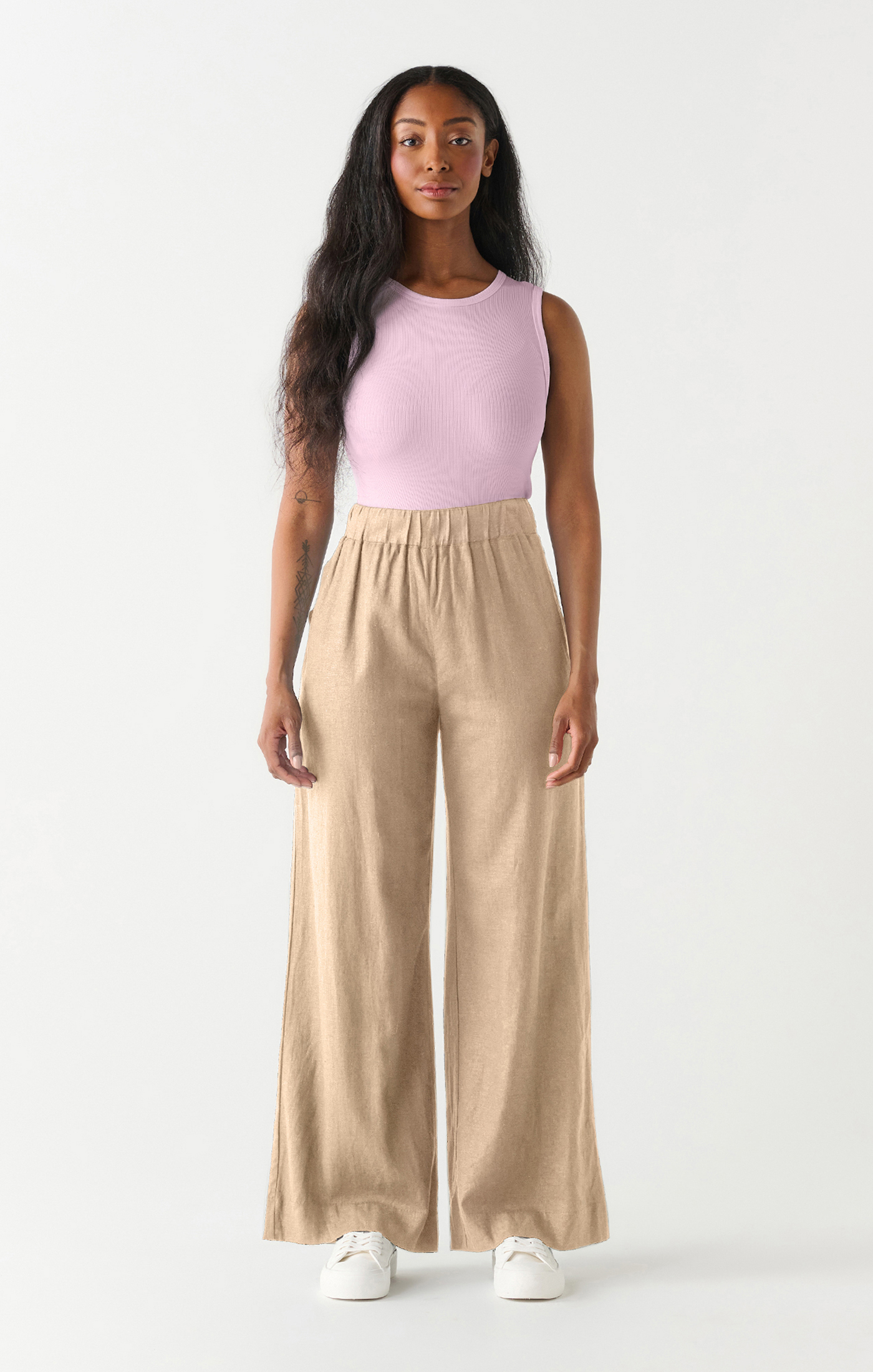 Pantalon large à taille élastique - DEX2322744Bur - DEX