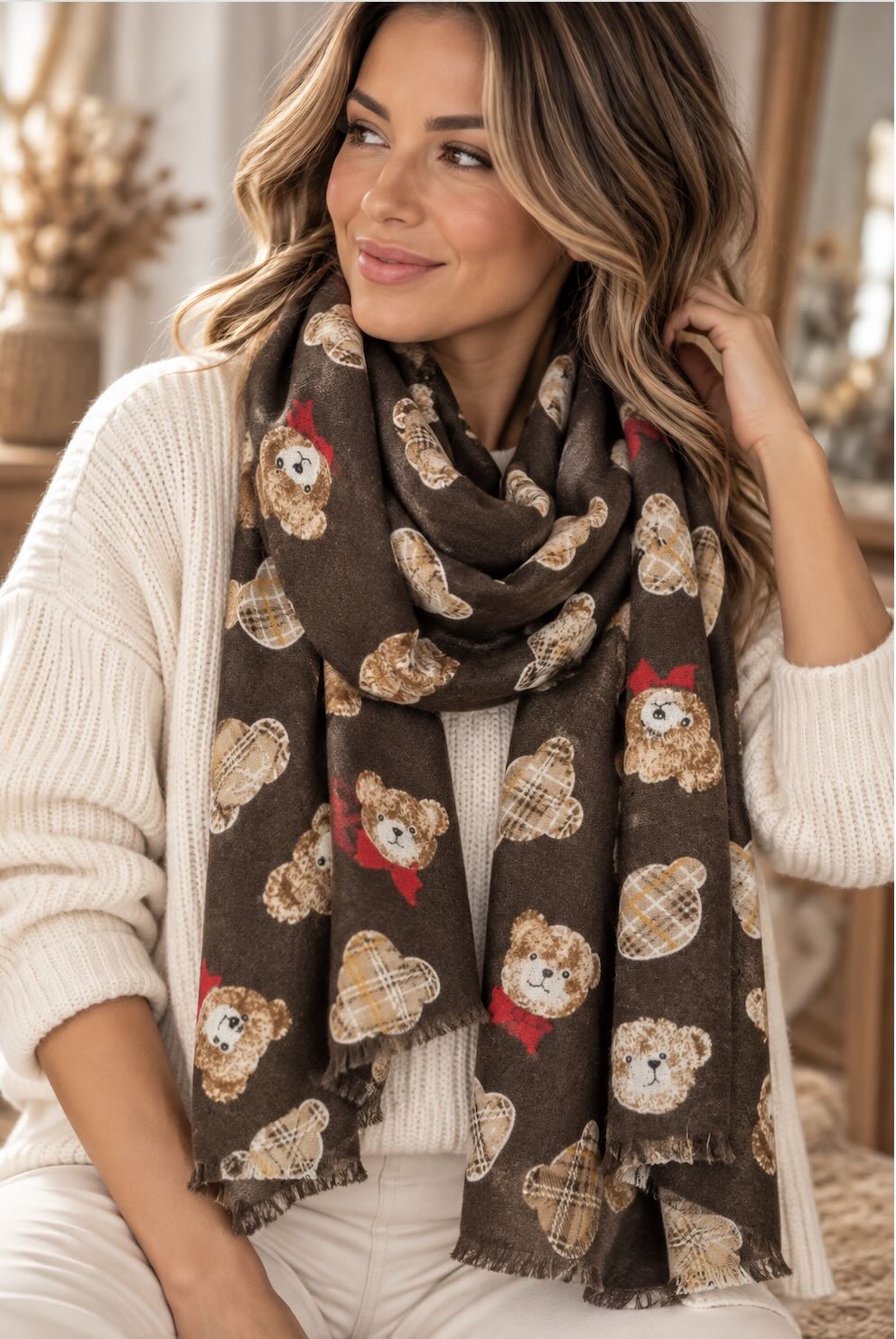 Foulard TEDDY - TE858moka - Tom & Eva