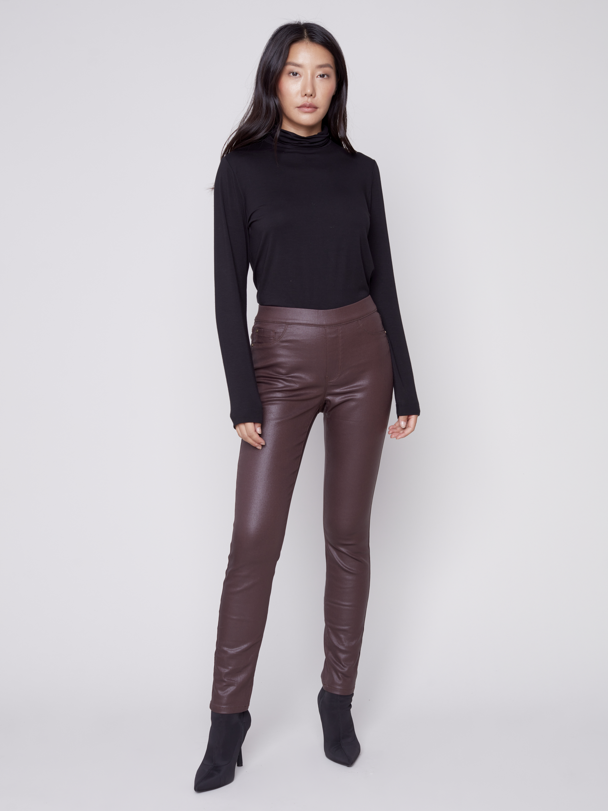 Pantalon à enfiler effet cuir - C5125RC - Charlie B