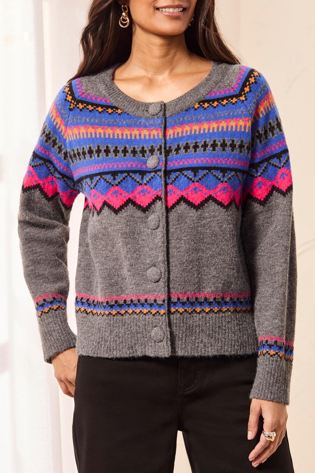 Cardigan JACQUARD - TR2312gris - Tribal