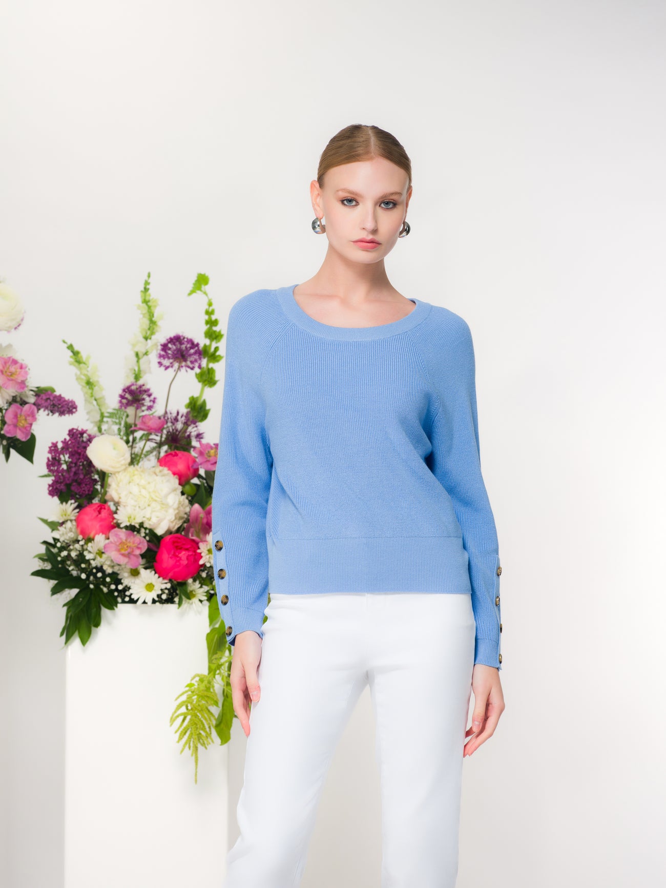 Chandail FRAKIE - EW36015bleu - Elena Wang