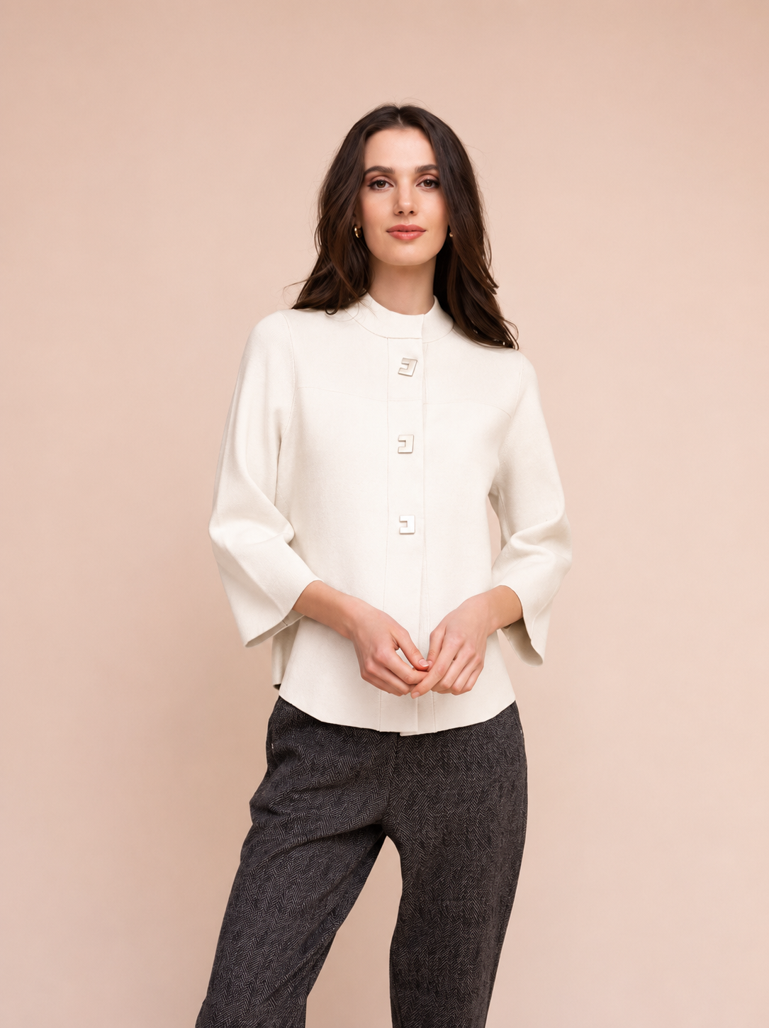 Cardigan CHARLINE - A48211ecru - Elena Wang