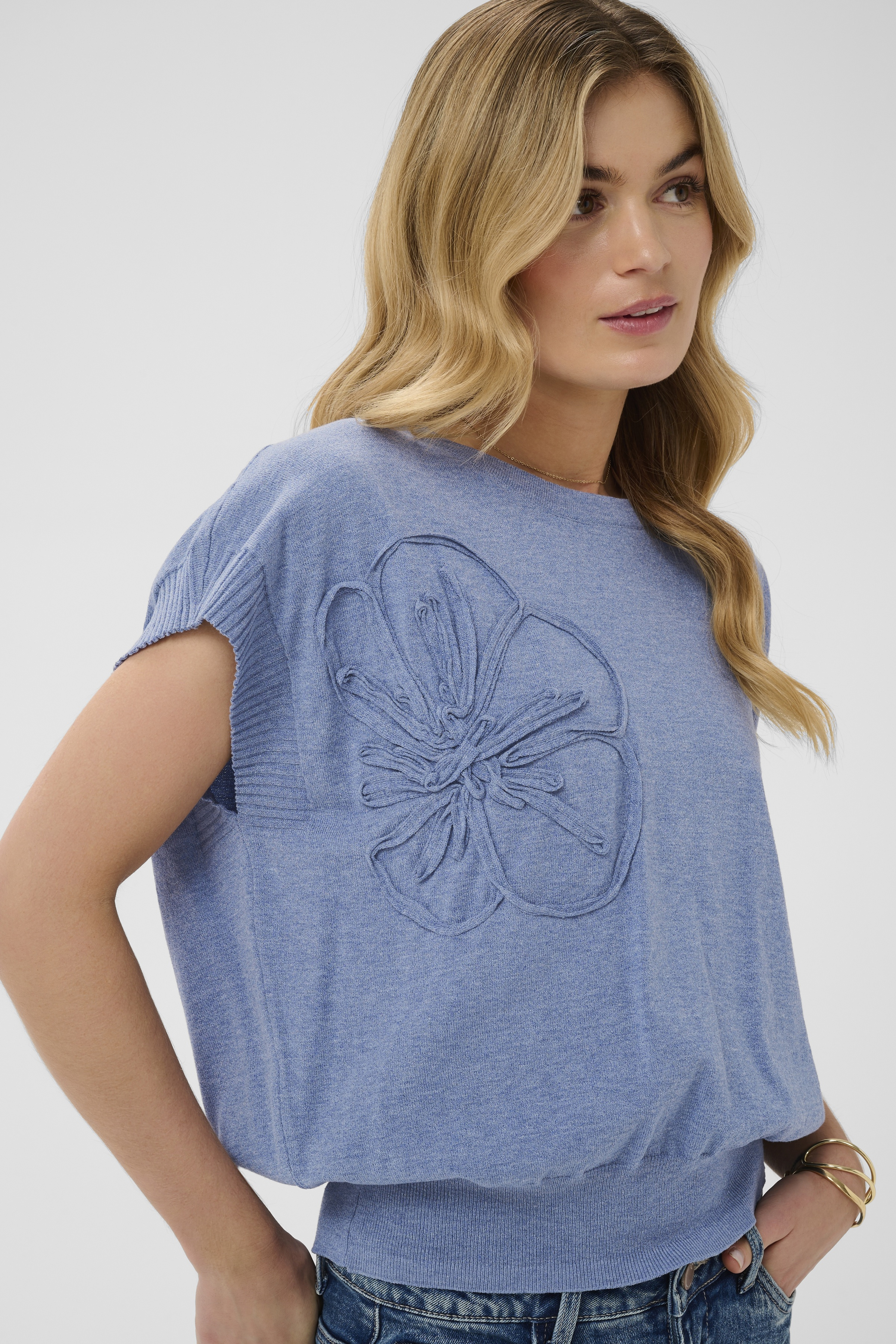 Chandail DELA - CR10615143bleu - Cream