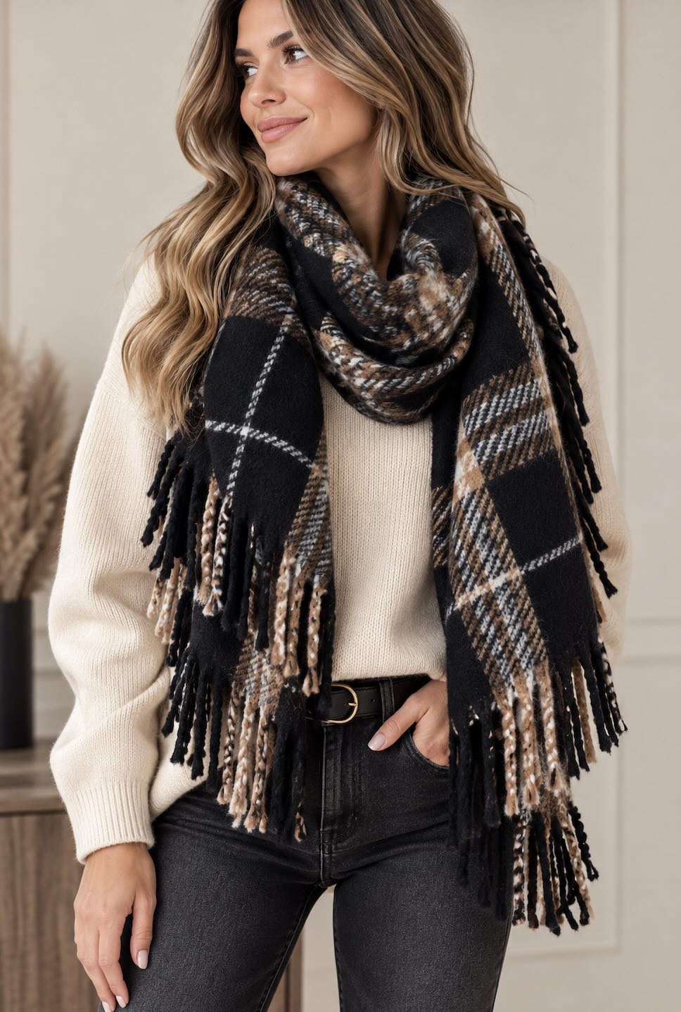 Foulard BURBERRY - TE24378noir - Tom & Eva