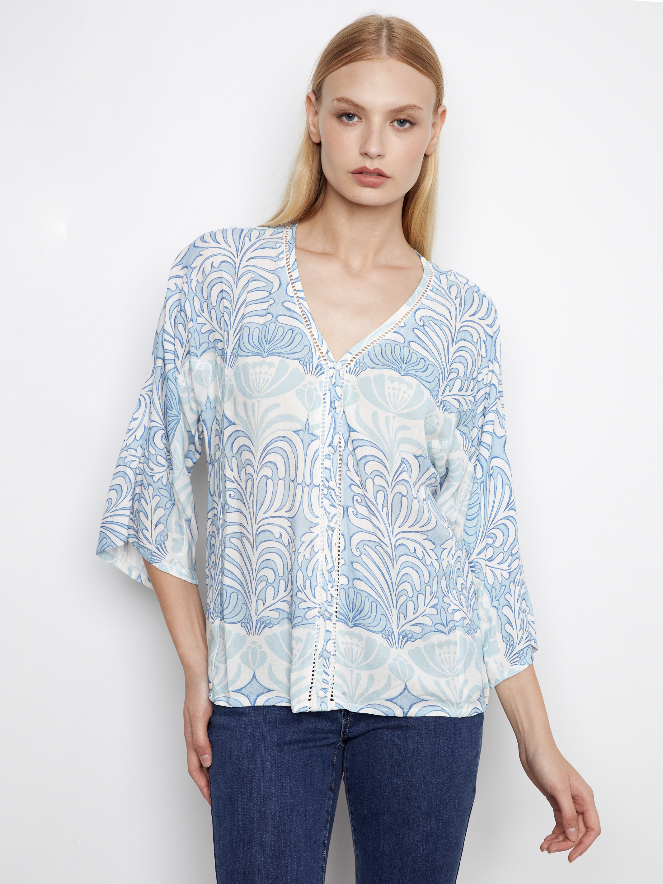 Chemisier MAEVA - C4650bleu - Charlie B