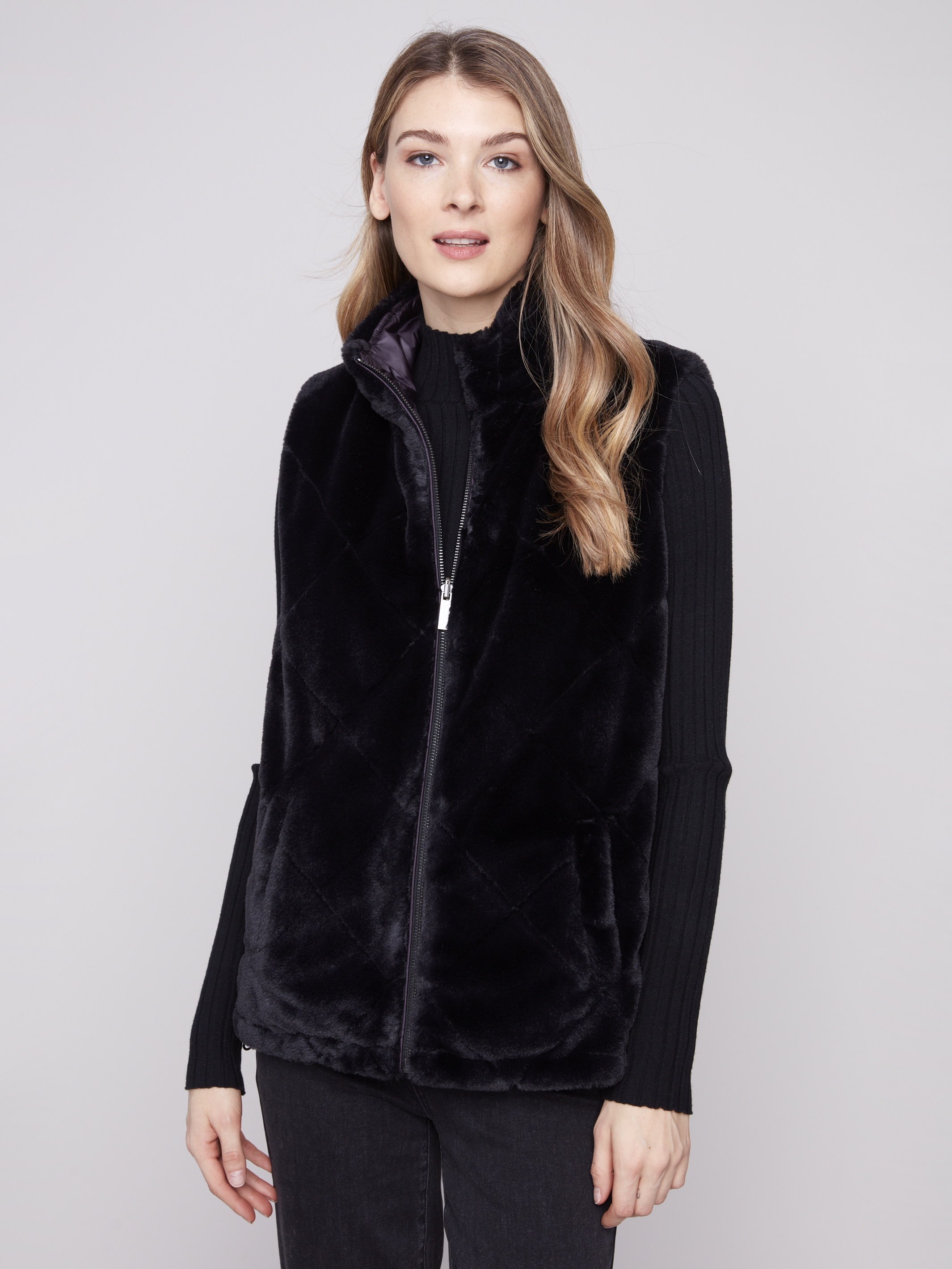Veste REVERSIBLE - C6374noir - Charlie B