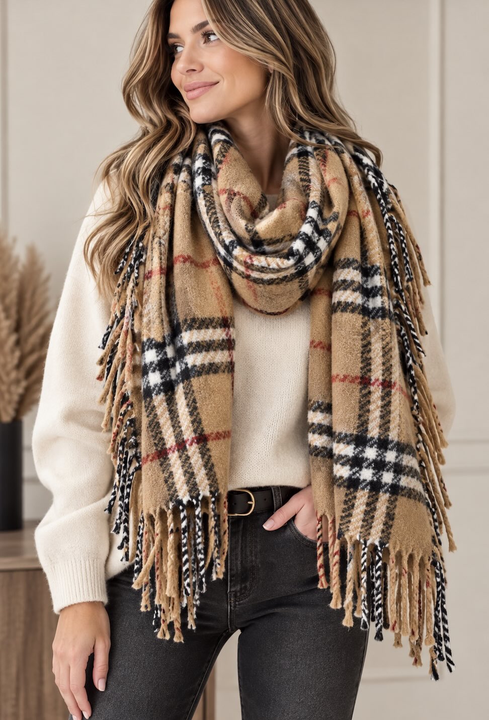 Foulard BURBERRY - TE24378camel - Tom & Eva