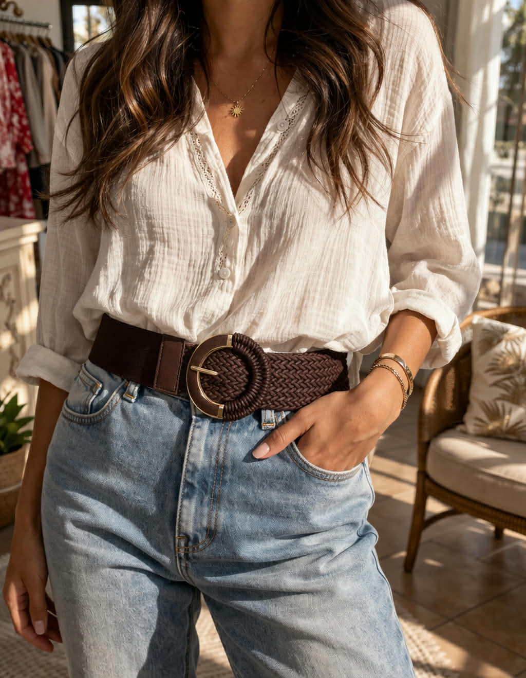Ceinture EVA - TE727brun - Tom & Eva