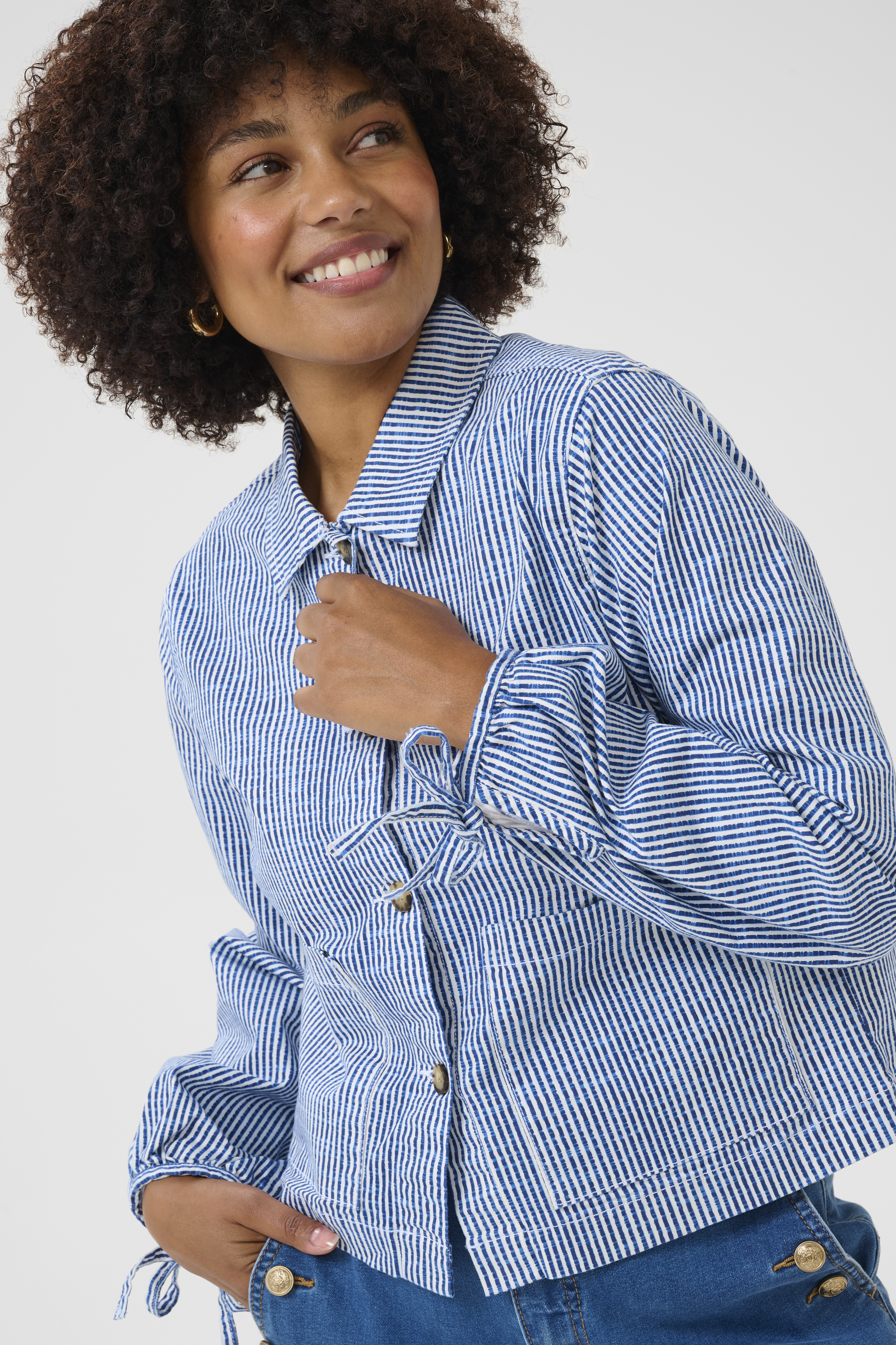 Jacket BERTA twill - CR10613646bleu - Cream