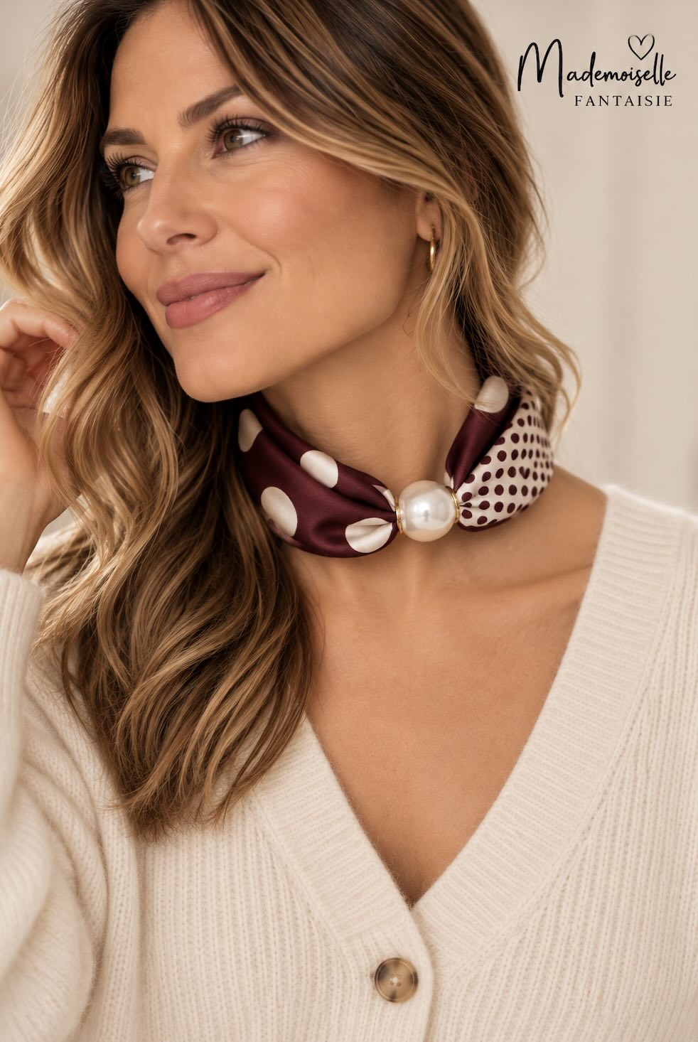 Foulard PERLE - TE005bordeaux - Tom & Eva