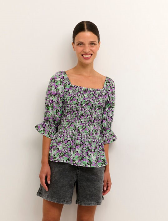 Blouse smockée manches bouffantes - KA10507485 - Kaffe