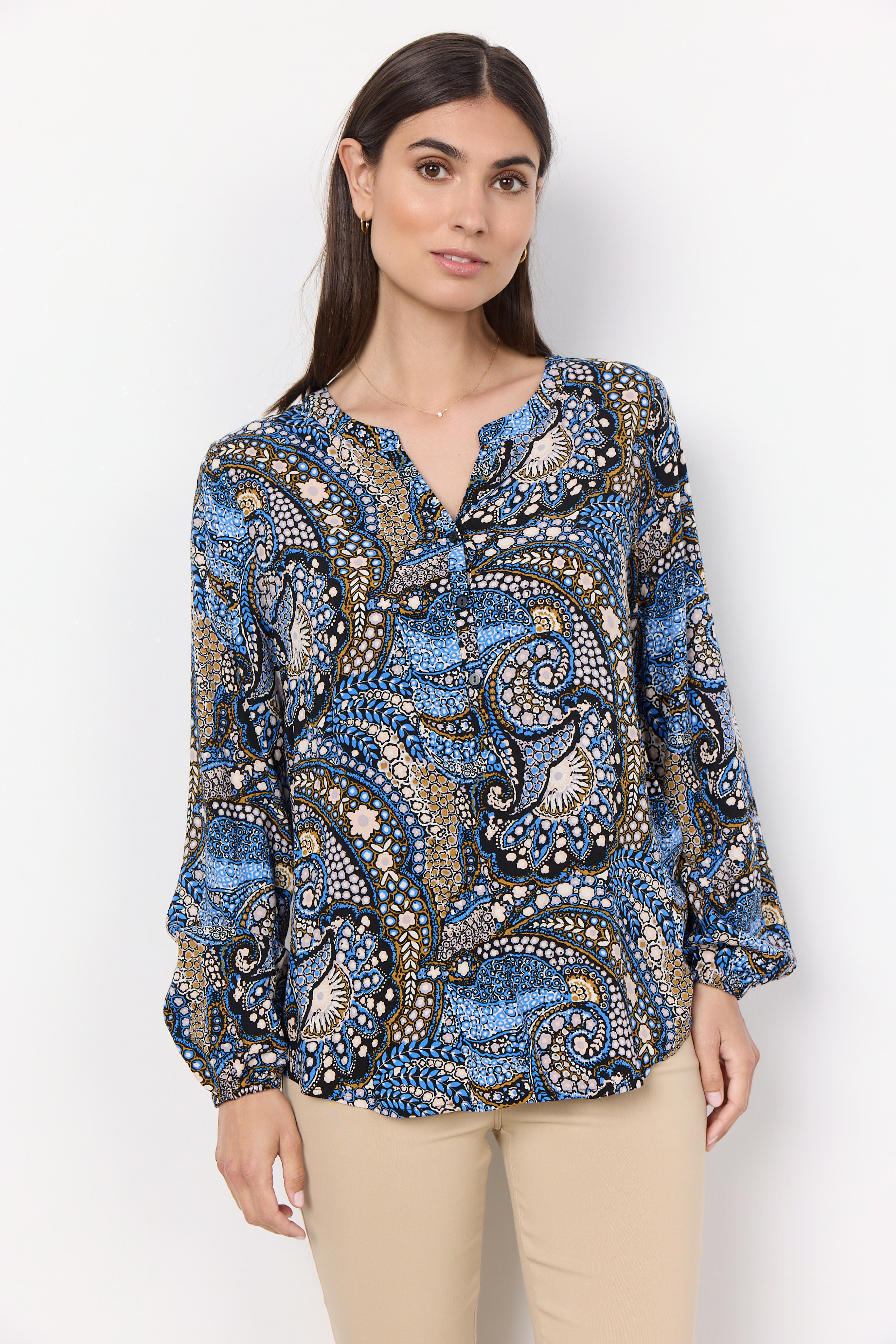 Blouse imprimé cachemire manches longues / Soya concept - SC40267 - Soya concept