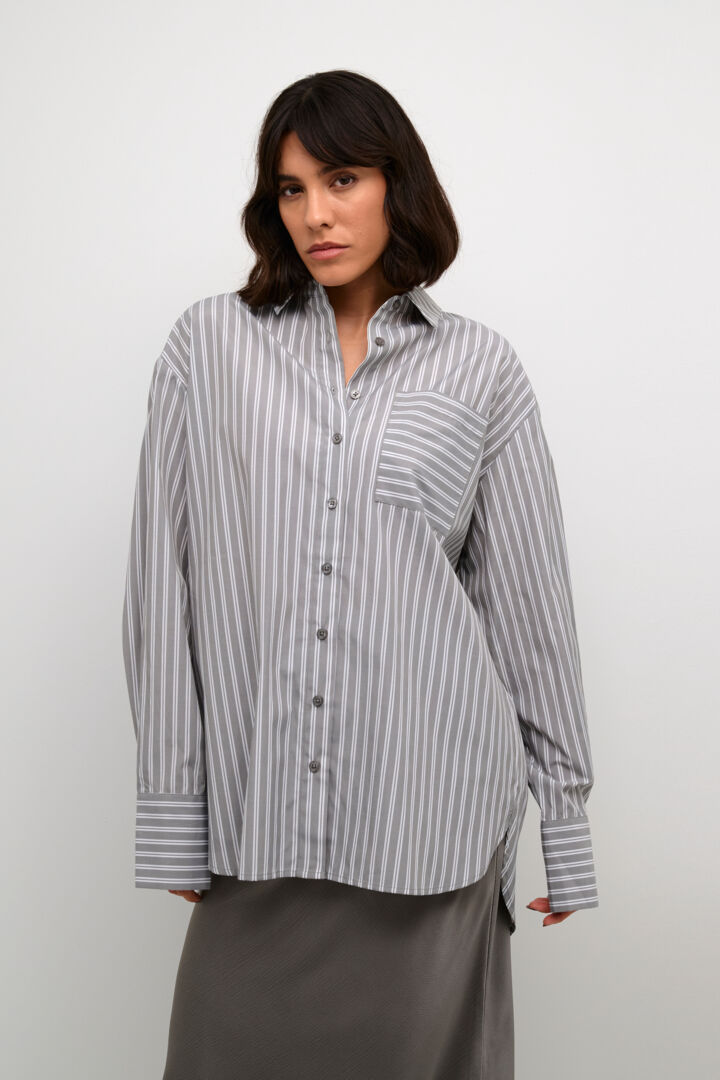 Chemise rayée / poche devant - KA10508855 - Kaffe