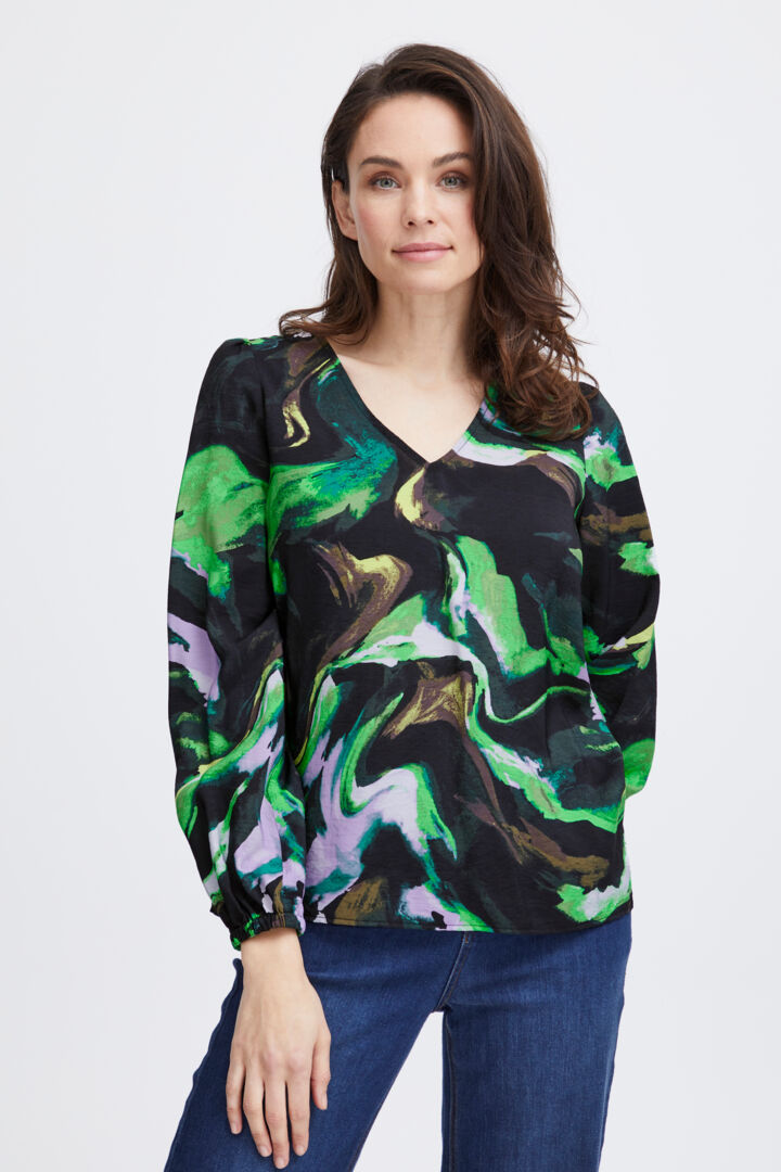 Blouse avec imprimé / encolure en V - FR20613288 - Fransa