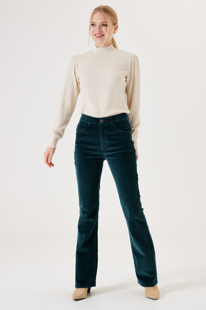Pantalon évasé en velours côtelé - J30315 - Garcia