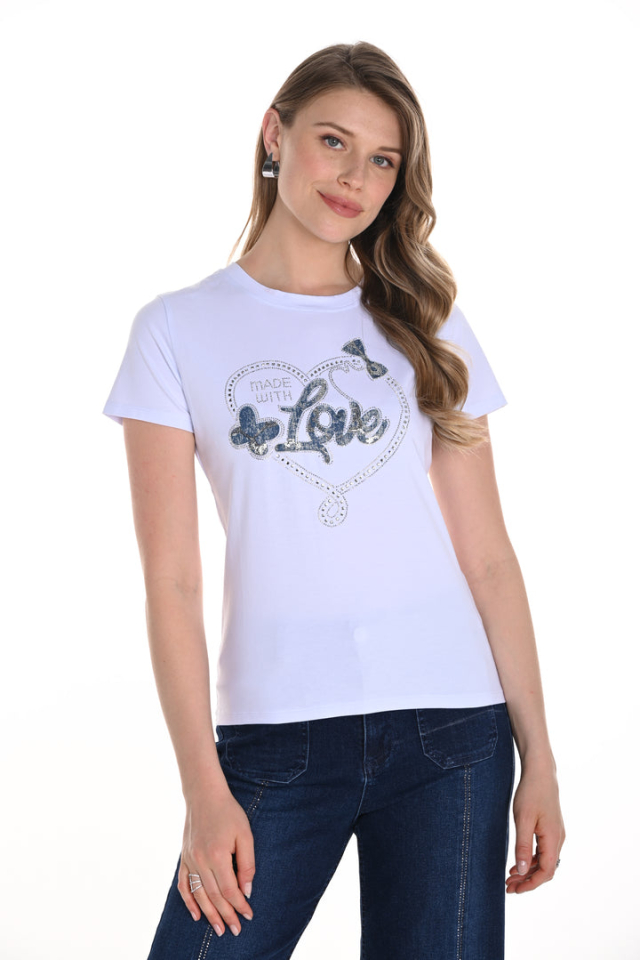 T-shirt 'Made with love" - Fl256818U - Frank Lyman