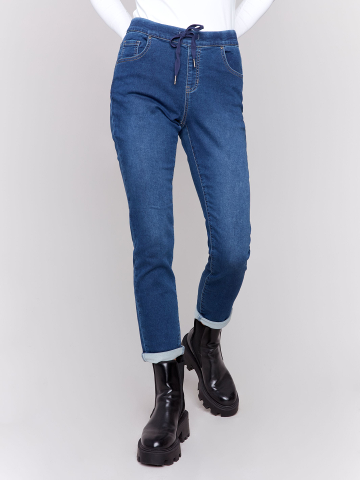 Jogger jeans avec cordon - C5347 - Charlie B