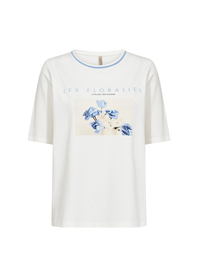 T-shirt fleurs bleues - SC26863 - Soya concept