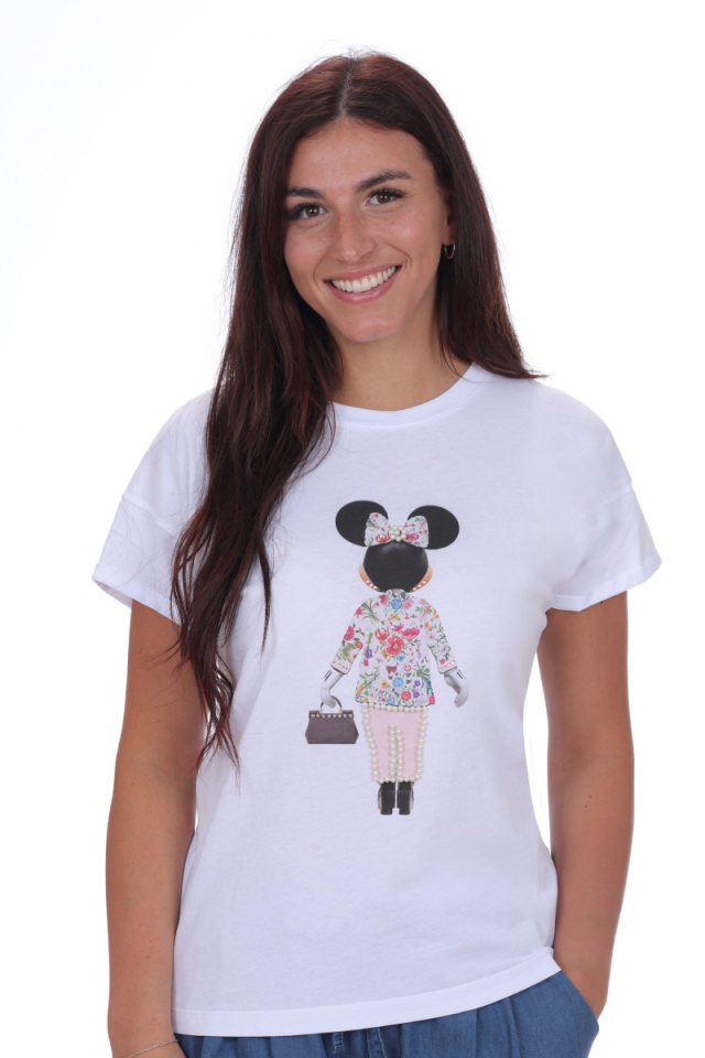 T-shirt Minnie Mouse perles - N111228 - Ness 