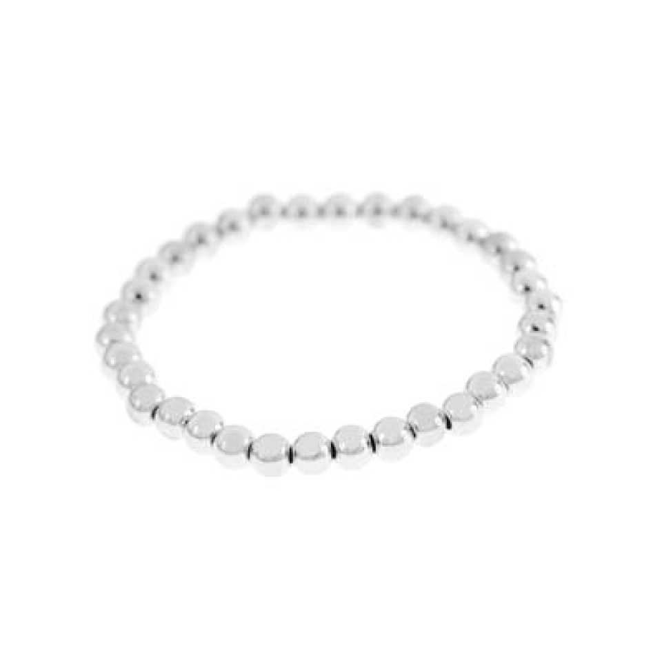 Bracelet élastique perle argent - M07-5618arg - Merx