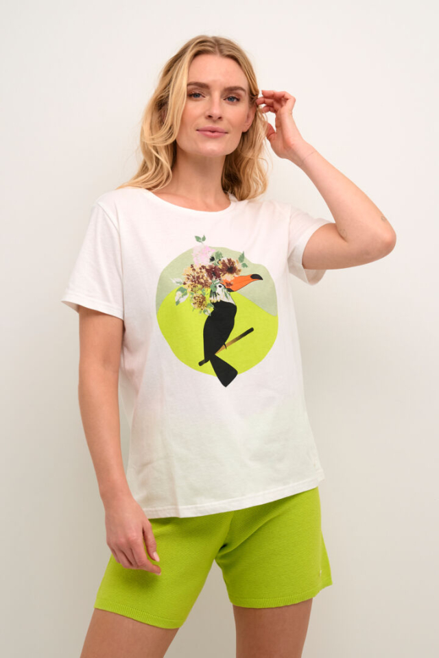 T-shirt imprime Toucan devant / Cream - CR10612538TP - Cream