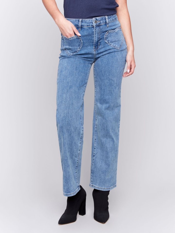 Jeans poches en coeur - C5575 - Charlie B