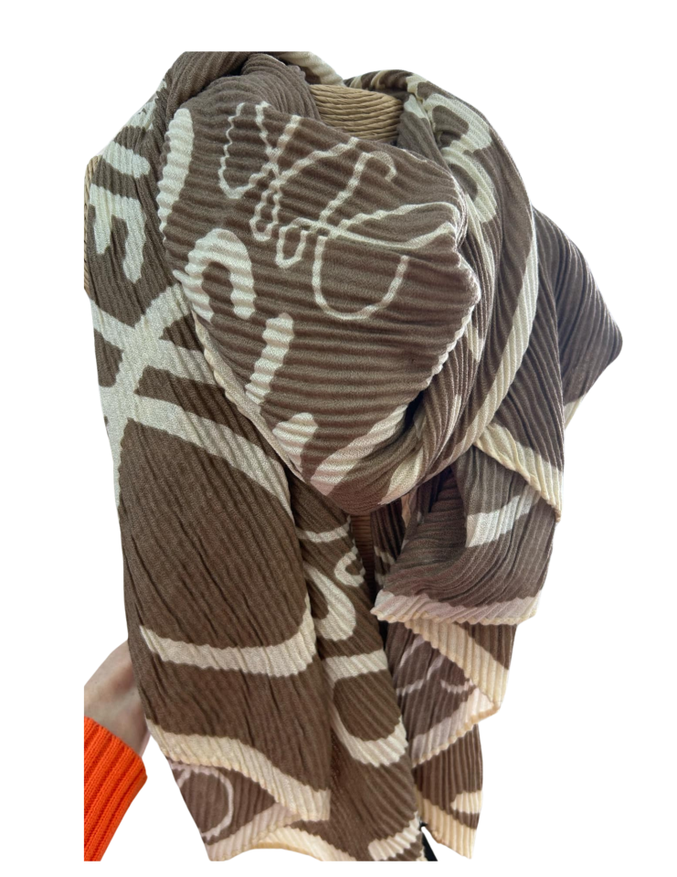 Foulard écriture gaufré - F1901 - Fantaisie