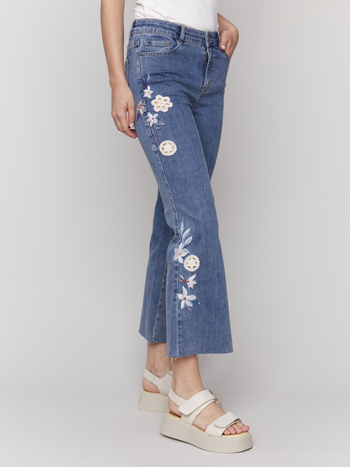 Jeans boho broderie - C5652 - Charlie B