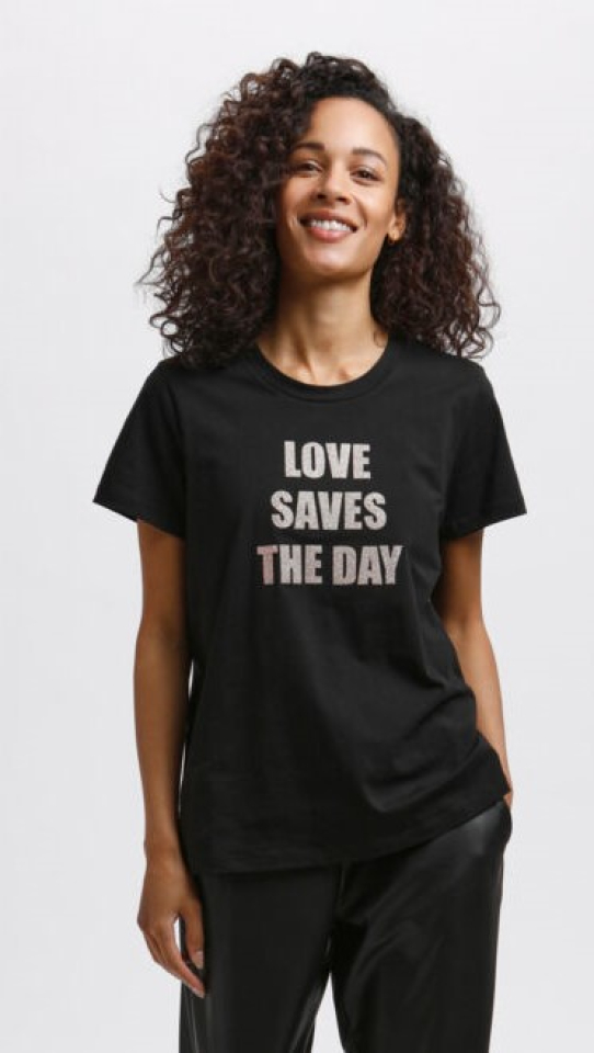 T-shirt LOVE SAVES THE DAY - 10505807 - Kaffe