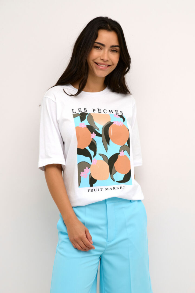 T-shirt avec imprimé pêche - KA10508592peche - Kaffe
