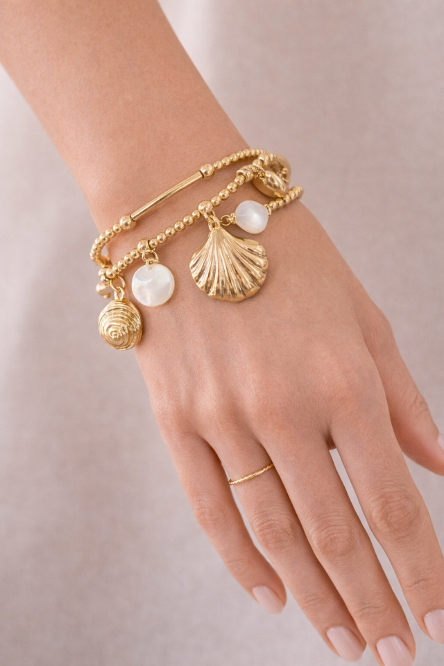 Bracelet 3 en 1 COQUILLAGES - Coquillage - Fantaisie