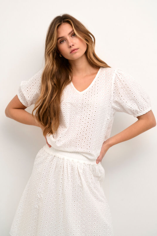 Blouse manches bouffantes broderie anglaise - K10507560 - Kaffe