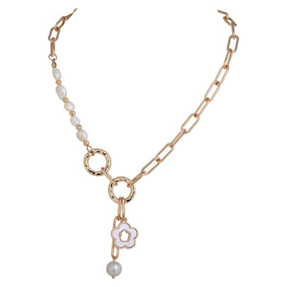 Collier fleur et perle - M0602368 - Merx