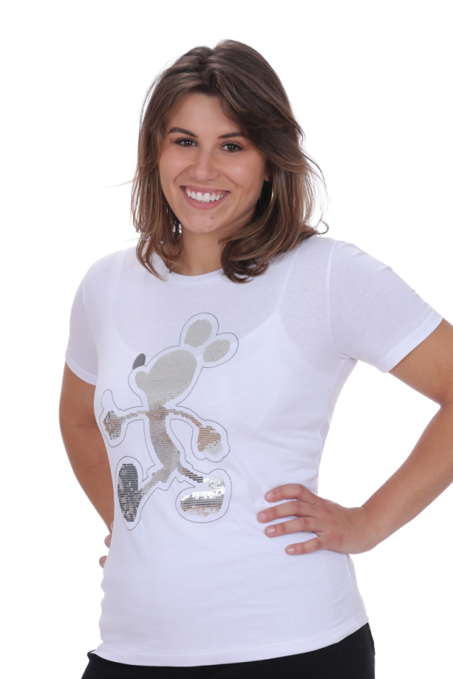 T-shirt Mickey paillettes - N111128 - Ness 