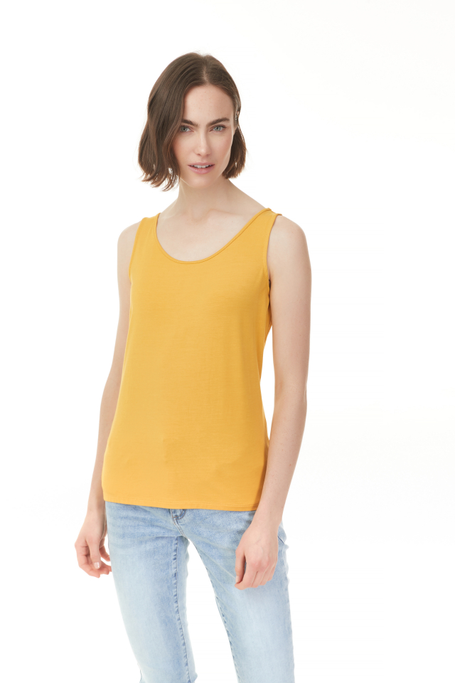 Camisole réversible / col en V ou col rond / bamboo extensible - 1243G - Charlie B