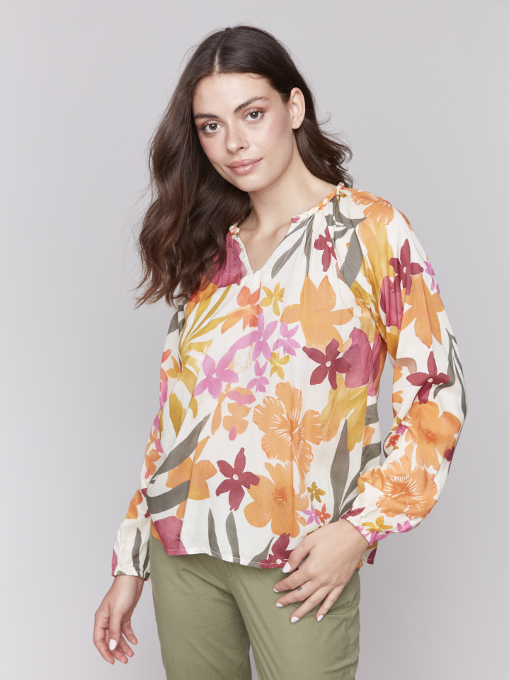 Blouse fleurie - C4570 - Charlie B