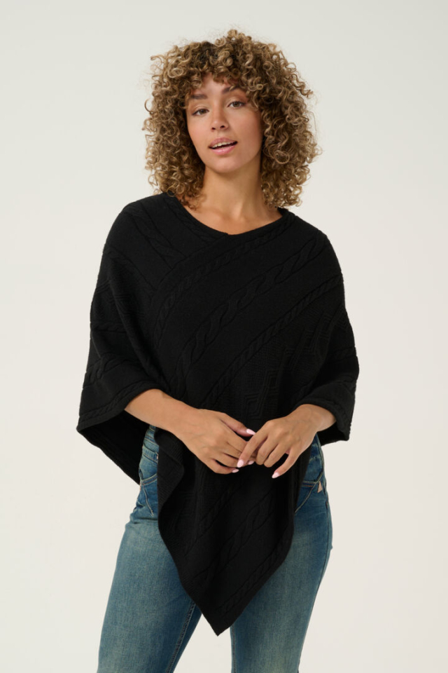 Poncho lainage texture - CR10612829N - Cream