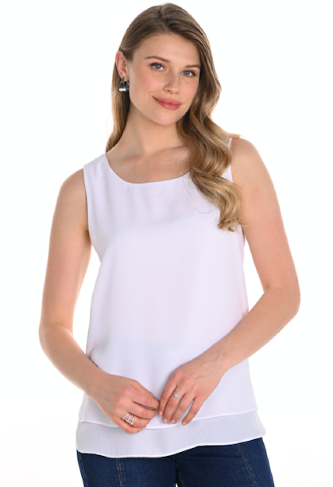 Camisole élégance blanche - FL256252 - Frank Lyman