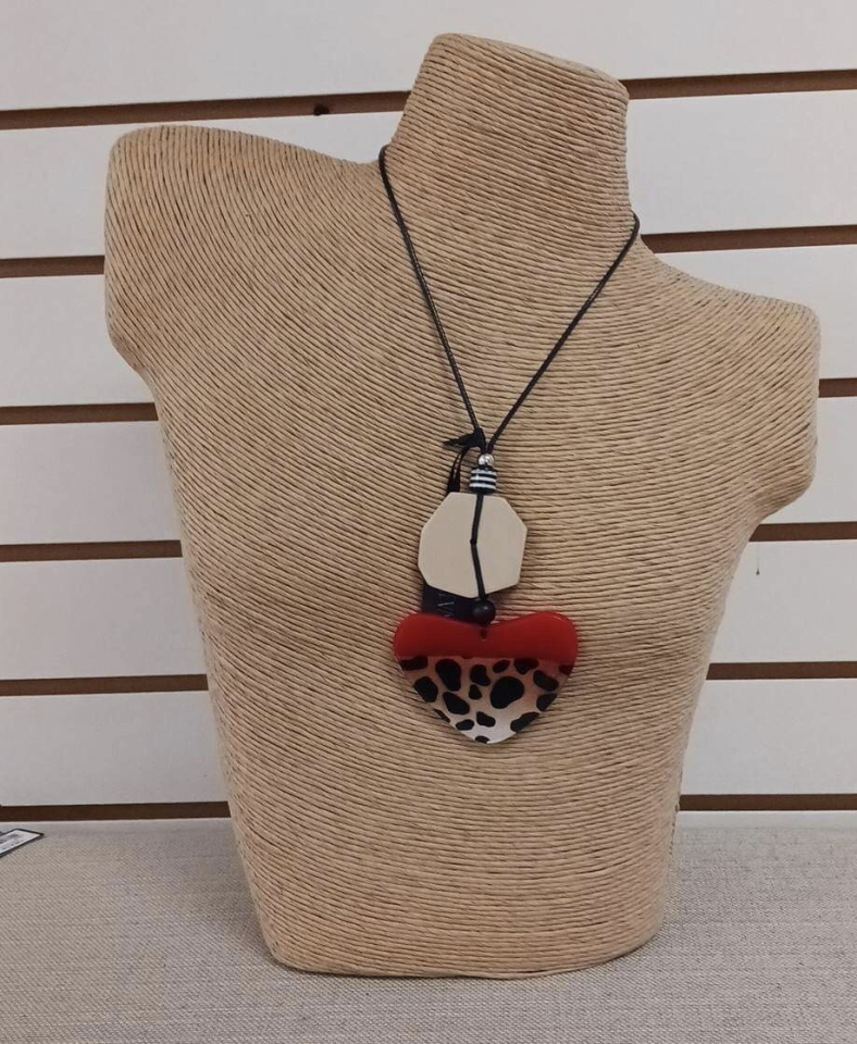 Collier pendentif coeur léopard - 648110041 - Tom & Eva