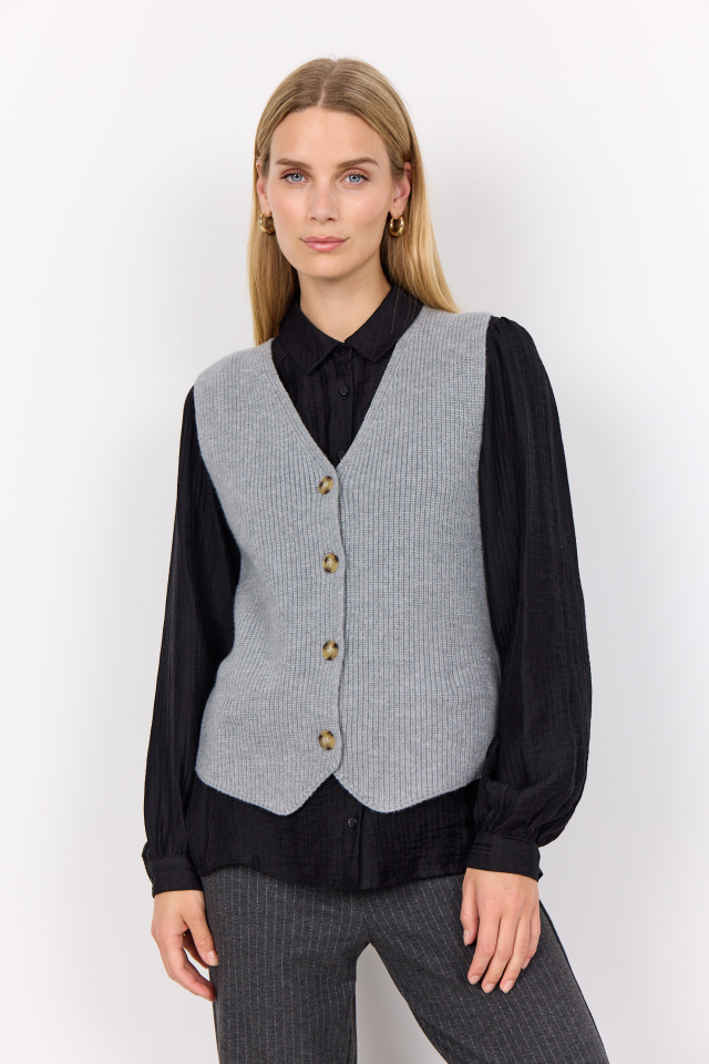 Cardigan sans manche avec boutons - SC33554 - Soya concept