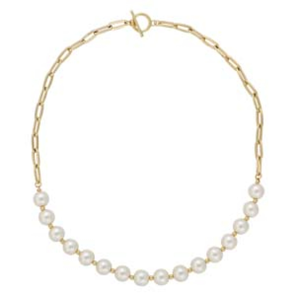 Collier chaîne dorée et perle de verre - M99-643or - Merx