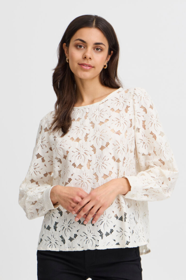 Blouse motif fleur transparente - FR20614130 - Fransa