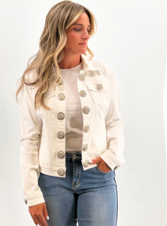 Veste en jeans boutons argent - OR251270 - Orly