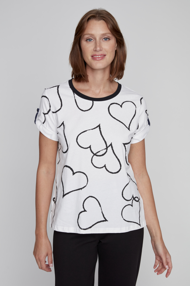 T-shirt coeurs - CYC2516111 - Coco Y Club