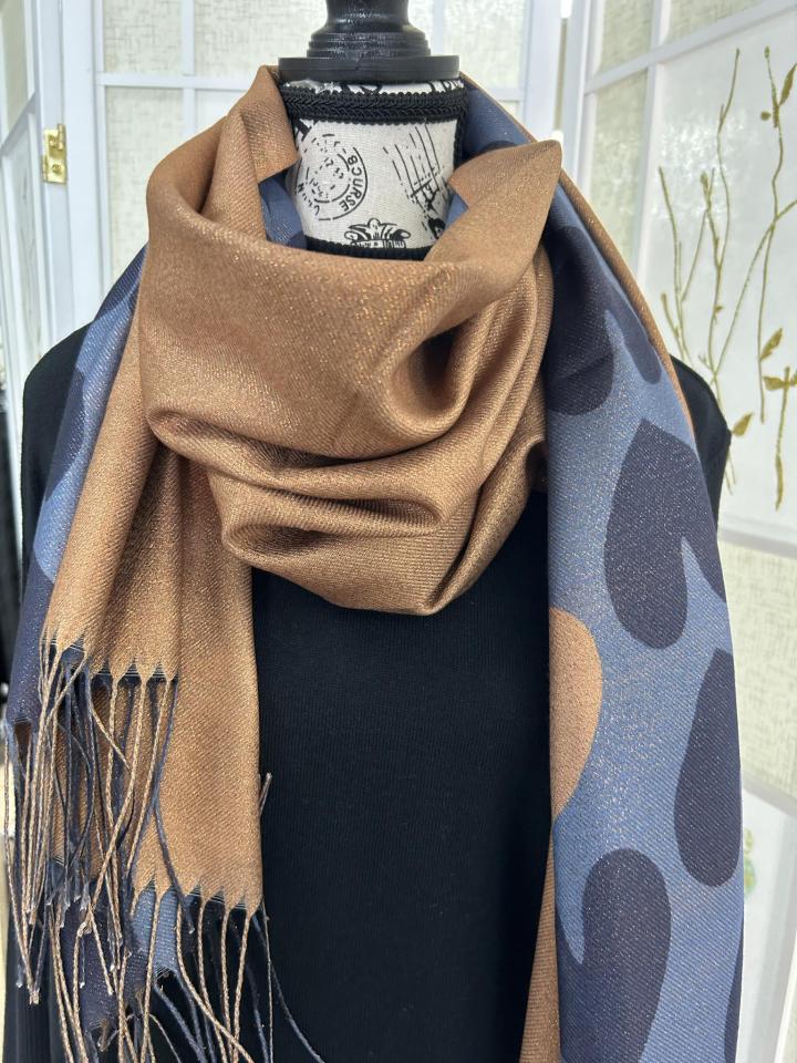 Foulard reversible brillant et coeurs - TE6301300298B - Tom & Eva