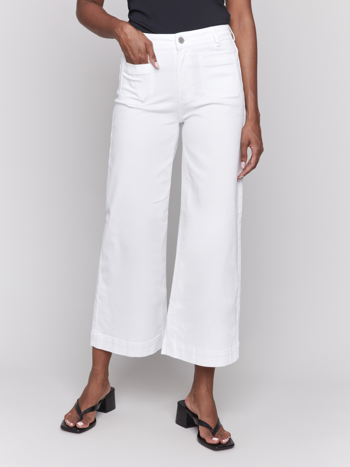 Jeans 3/4 large - C5538blanc - Charlie B