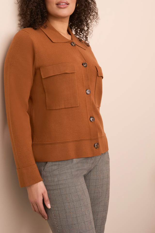 Cardigan COLLAR - TR1930moka - Tribal