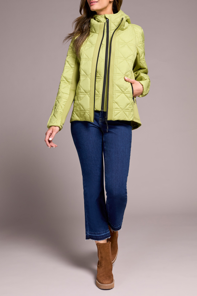 Manteau PUFFER capuchon amovible - TR2353wasabi - Tribal