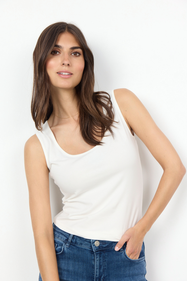 Camisole extensible / col rond - SC29011offw - Soya concept